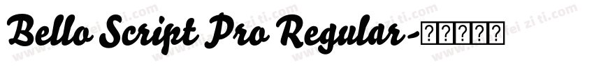 Bello Script Pro Regular字体转换